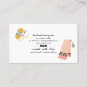 Carte De Visite Instruction Tricot Et Tricot (Dos)