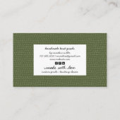 Carte De Visite Instruction Tricot Et Tricot (Dos)