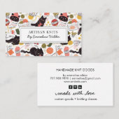 Carte De Visite Instruction Tricot Et Tricot (Devant / Derrière)