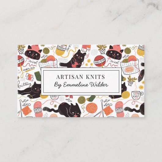 Carte De Visite Instruction Tricot Et Tricot (Devant)