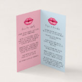 Carte De Visite Instructions d'application de Lipsense (Intérieur)