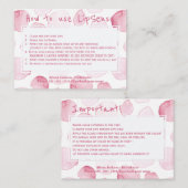 Carte De Visite Instructions d'application du distributeur de prod (Devant / Derrière)