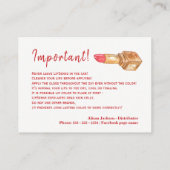 Carte De Visite Instructions de l'application du distributeur de c (Dos)