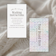 Instructions de lavage au pastel arc-en-ciel trico