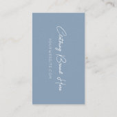 Carte De Visite Instructions de lavage de script bleu poussiéreux (Dos)