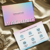 Carte De Visite Instructions de lavage Holographique Vêtements soi