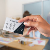 Carte De Visite Instructions de lavage Merci noir blanc gris Bu