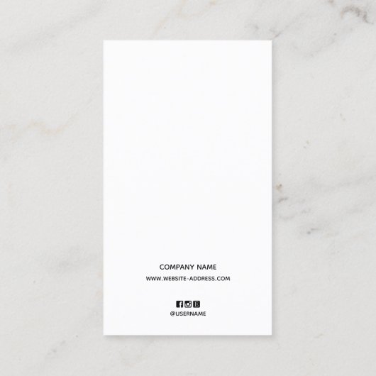 Carte De Visite Instructions de lavage simples Ajouter un logo (Dos)