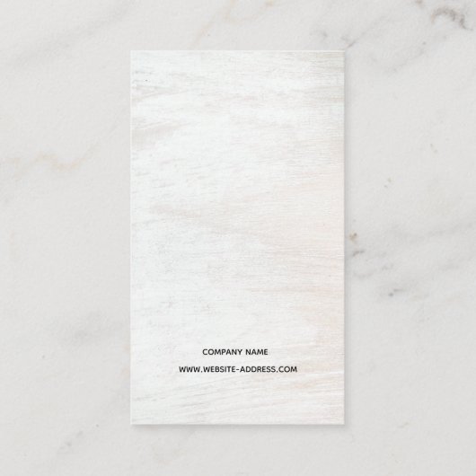 Carte De Visite Instructions de lavage simples Bois (Dos)