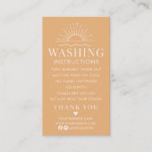 Carte De Visite Instructions de lavage Vêtements Chemise de soins  (Devant)