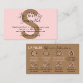 Carte De Visite Instructions de post-soins Brown pour remplissage  (Devant / Derrière)