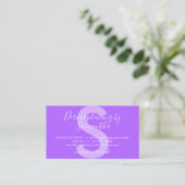 Carte De Visite Instructions de post-soins de Dermaplaning Violet (Debout devant)