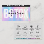 Carte De Visite Instructions de remplissage de botox holographique (Devant / Derrière)