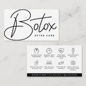 Carte De Visite Instructions de remplissage des lèvres au Botox Éd (Devant / Derrière)