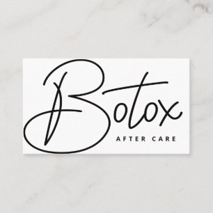 Carte De Visite Instructions de remplissage des lèvres au Botox Éd