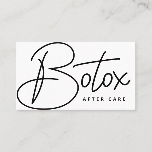 Carte De Visite Instructions de remplissage des lèvres au Botox Éd (Devant)