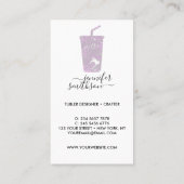 Carte De Visite Instructions de soin de Tumbler rose (Dos)