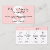 Carte De Visite Instructions de soins après sculpture corporelle (Devant / Derrière)