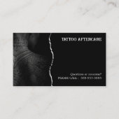 Carte De Visite Instructions de soins après tatouage (Devant)
