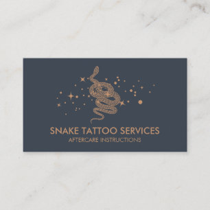 Carte De Visite Instructions de soins après tatouage de serpent