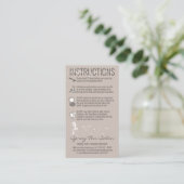 Carte De Visite Instructions de soins avant et après le bronzage e (Debout devant)