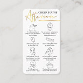 Carte De Visite Instructions de soins de broyage à la joue Métallu (Devant)