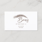 Carte De Visite Instructions de soins postérieurs Brow Logo Microb (Devant)