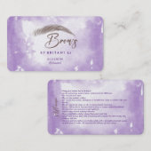 Carte De Visite Instructions de soins postérieurs Brow Logo Microb (Devant / Derrière)
