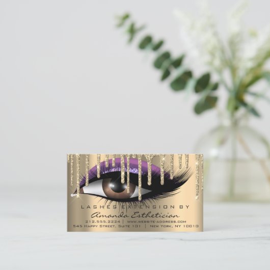 Carte De Visite Instructions de soins postérieurs Eyelash Extensio (Debout devant)