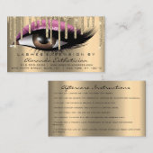 Carte De Visite Instructions de soins postérieurs Eyelash Extensio (Devant / Derrière)