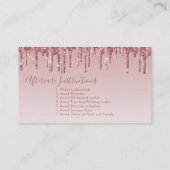 Carte De Visite Instructions de soins postérieurs Eyelashes Rose G (Dos)