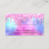 Carte De Visite Instructions de soins postérieurs Lash Rose Étince (Devant)