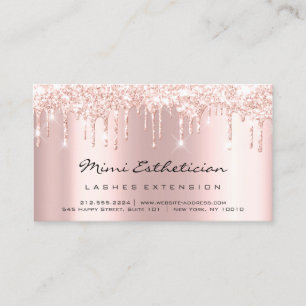 Carte De Visite Instructions de soins postérieurs Lash Rose Gold D