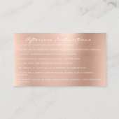 Carte De Visite Instructions de soins postérieurs Lashes Extension (Dos)