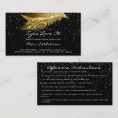 Carte De Visite Instructions de soins postérieurs Lashes Maquillag (Devant / Derrière)