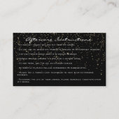 Carte De Visite Instructions de soins postérieurs Lashes Maquillag (Dos)