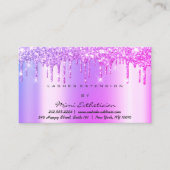 Carte De Visite Instructions de soins postérieurs Lashes Pink Driv (Devant)