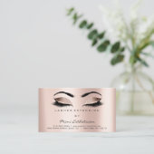 Carte De Visite Instructions de soins postérieurs Lashes Rose Gold (Debout devant)
