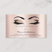 Carte De Visite Instructions de soins postérieurs Lashes Rose Gold (Devant)