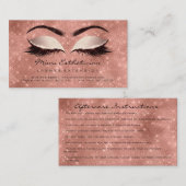 Carte De Visite Instructions de soins postérieurs Lashes Spark Par (Devant / Derrière)