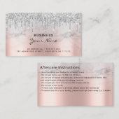 Carte De Visite Instructions de soins postérieurs Parties scintill (Devant / Derrière)