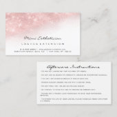 Carte De Visite Instructions de soins postérieurs Parties scintill (Devant / Derrière)