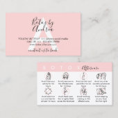Carte De Visite Instructions de suivi après Botox (Devant / Derrière)