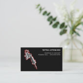 Carte De Visite Instructions de suivi de tatouage (Debout devant)