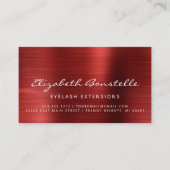 Carte De Visite Instructions de suivi des extensions de cils Rouge (Devant)
