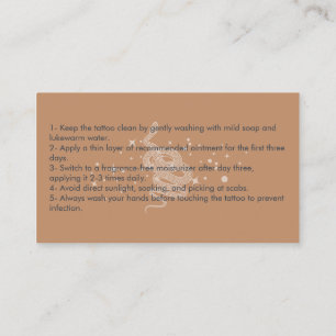 Carte De Visite Instructions de suivi du tatouage de serpent