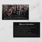 Carte De Visite Instructions de suivi Eyelash Drivers Black Logo2 (Devant / Derrière)
