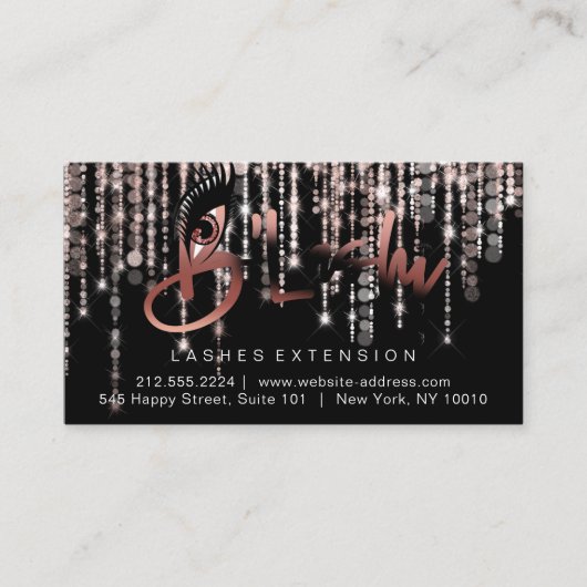 Carte De Visite Instructions de suivi Eyelash Drivers Black Logo2 (Devant)