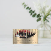 Carte De Visite Instructions de suivi Eyelash Extension Bourgogne (Debout devant)