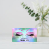 Carte De Visite Instructions de suivi Eyelash Holographie (Debout devant)